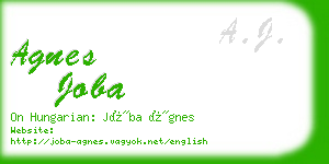 agnes joba business card